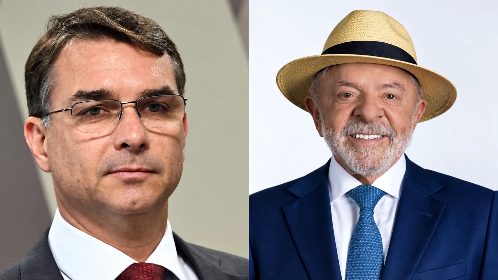 Flávio Bolsonaro e Lula