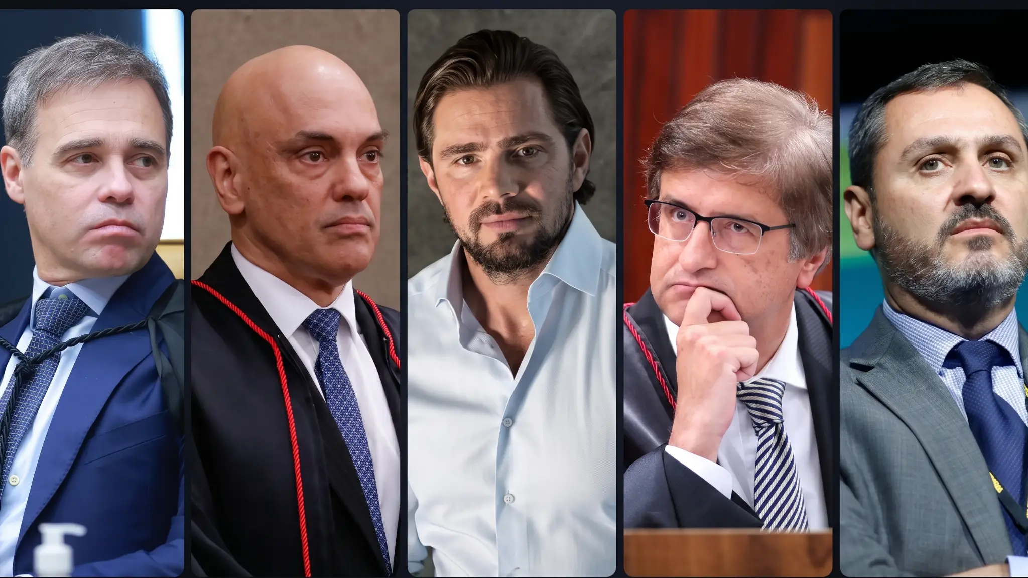 Menonça, Moraes, Vorcaro, Gonet e Andrei