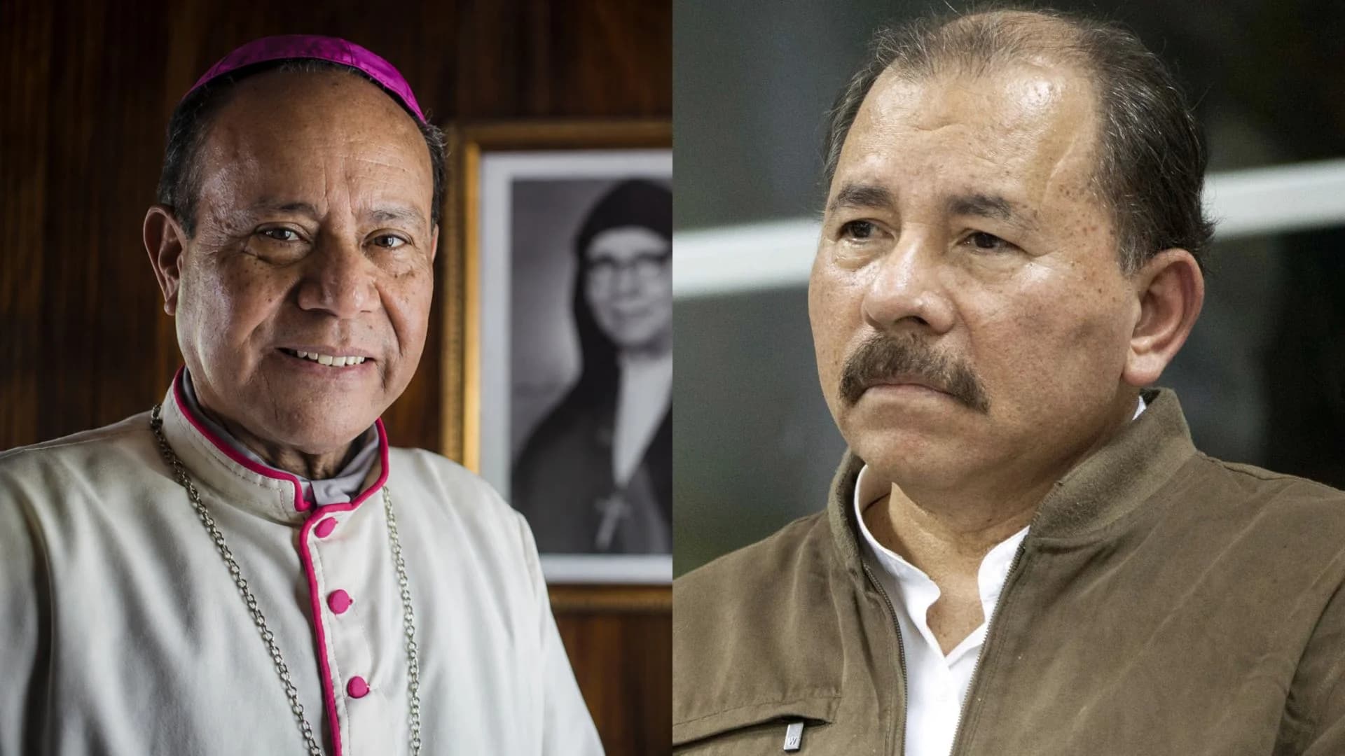 Bispo Dom Abelardo e Daniel Ortega