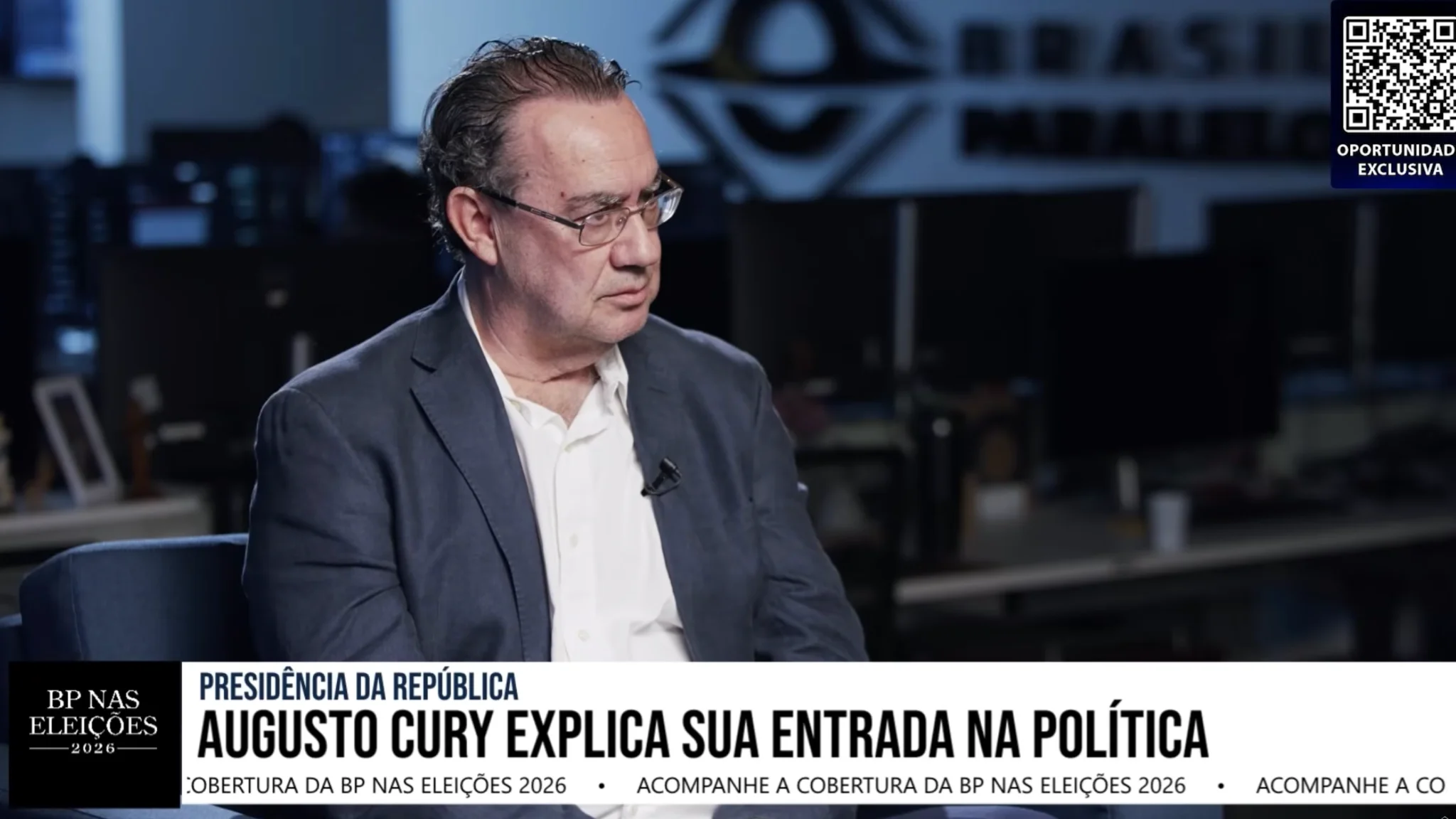 Augusto Cury em entrevista à Brasil Paralelo