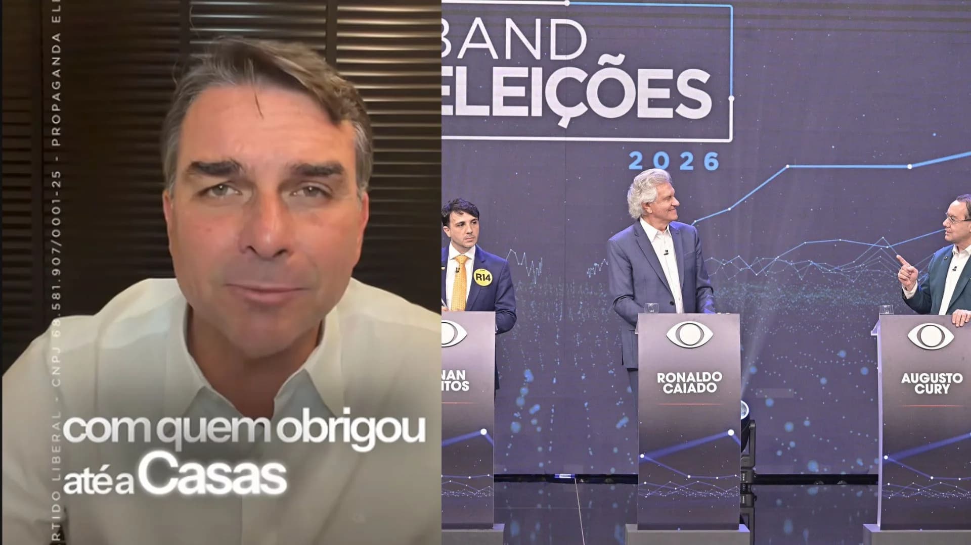 Flávio Bolsonaro Faz video divulgado no horário do debate