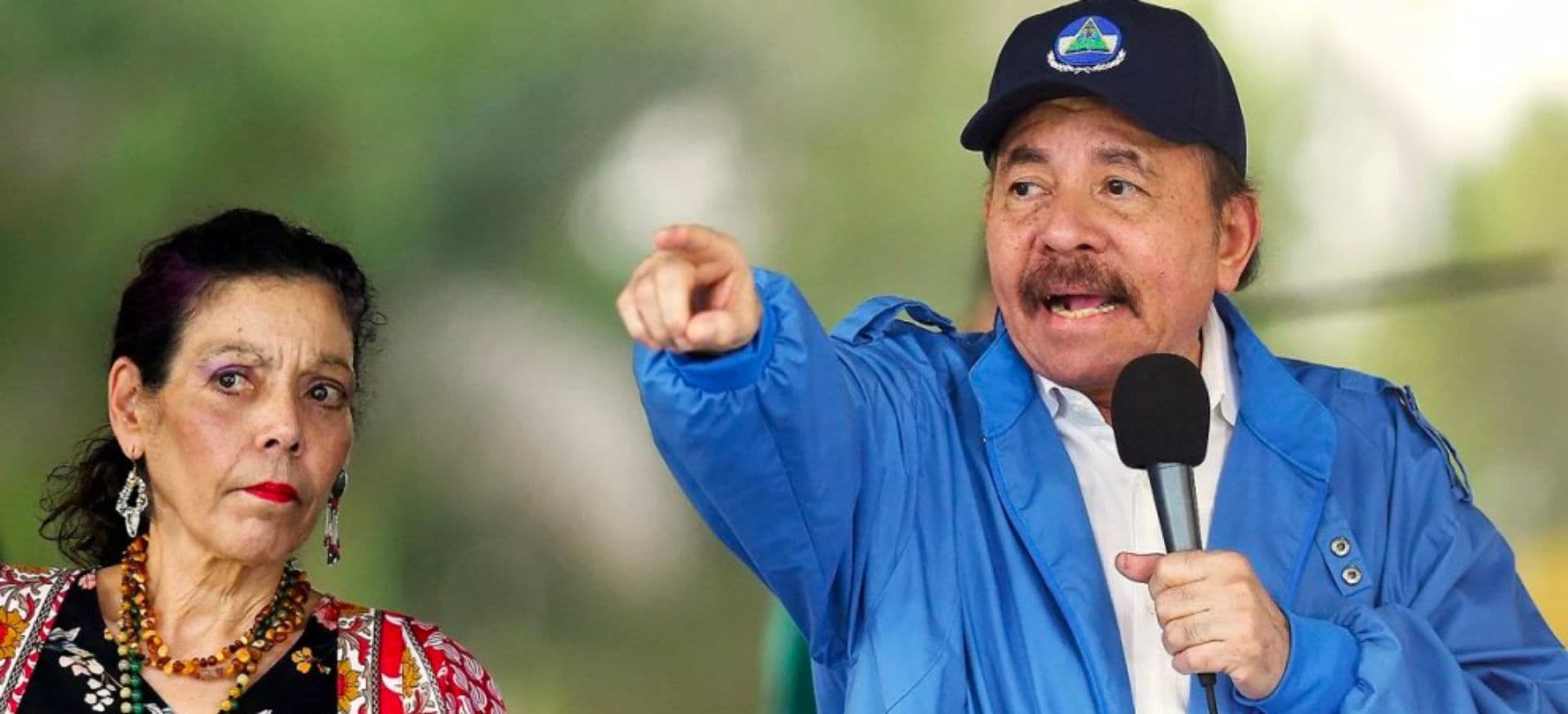 Daniel Ortega e Rosario Murillo, presidente e vice-presidente da Nicarágua.
