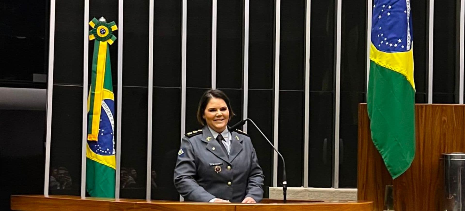 Deputada Coronel Fernanda na Câmara.