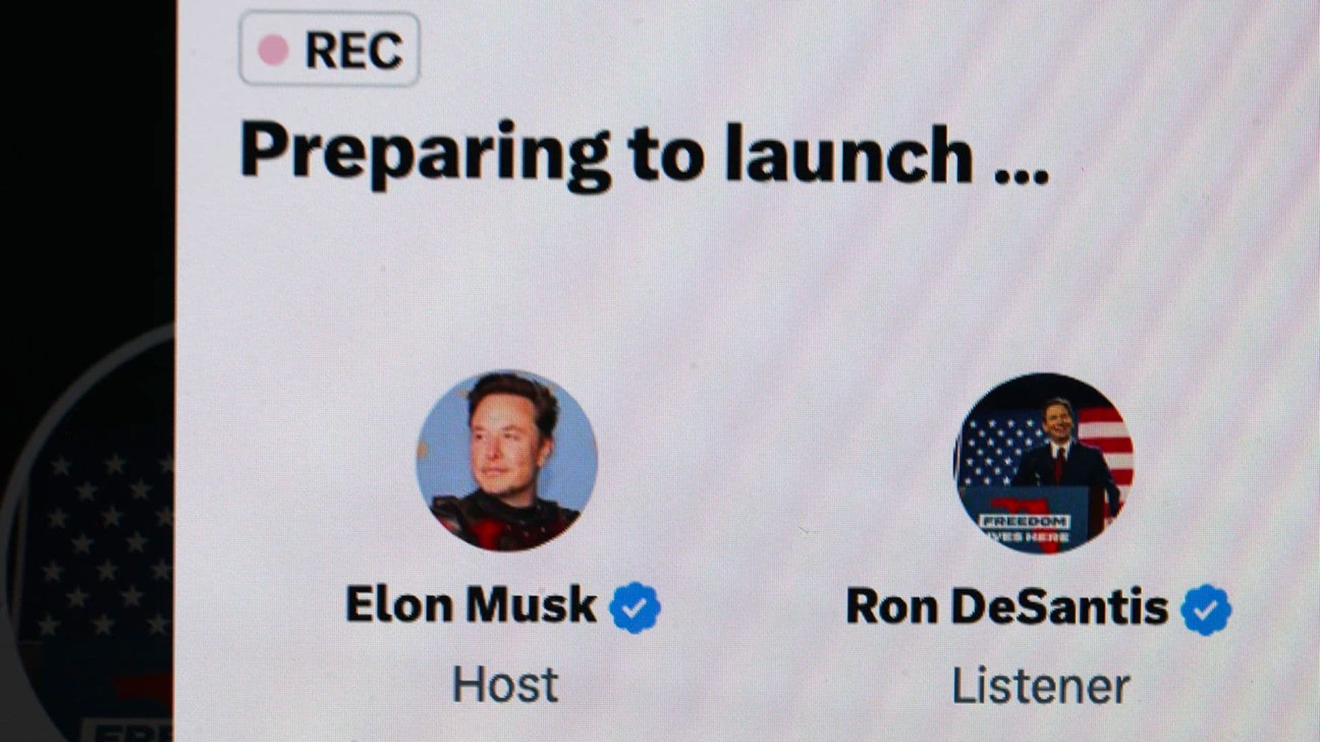 Twitter Spaces na chamada de Elon Musk com Ron DeSantis.