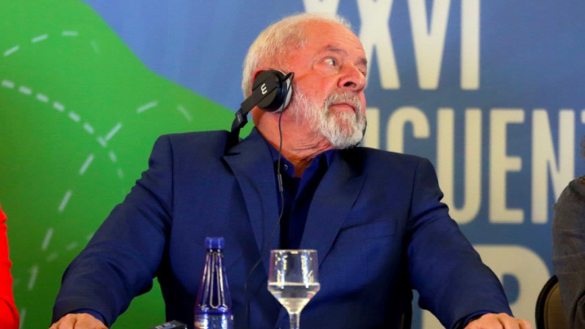 Lula na abertura do Foro de São Paulo de 2023.