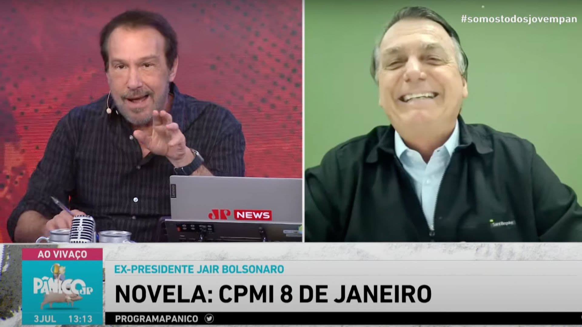 Bolsonaro no Pânico na Jovem Pan.