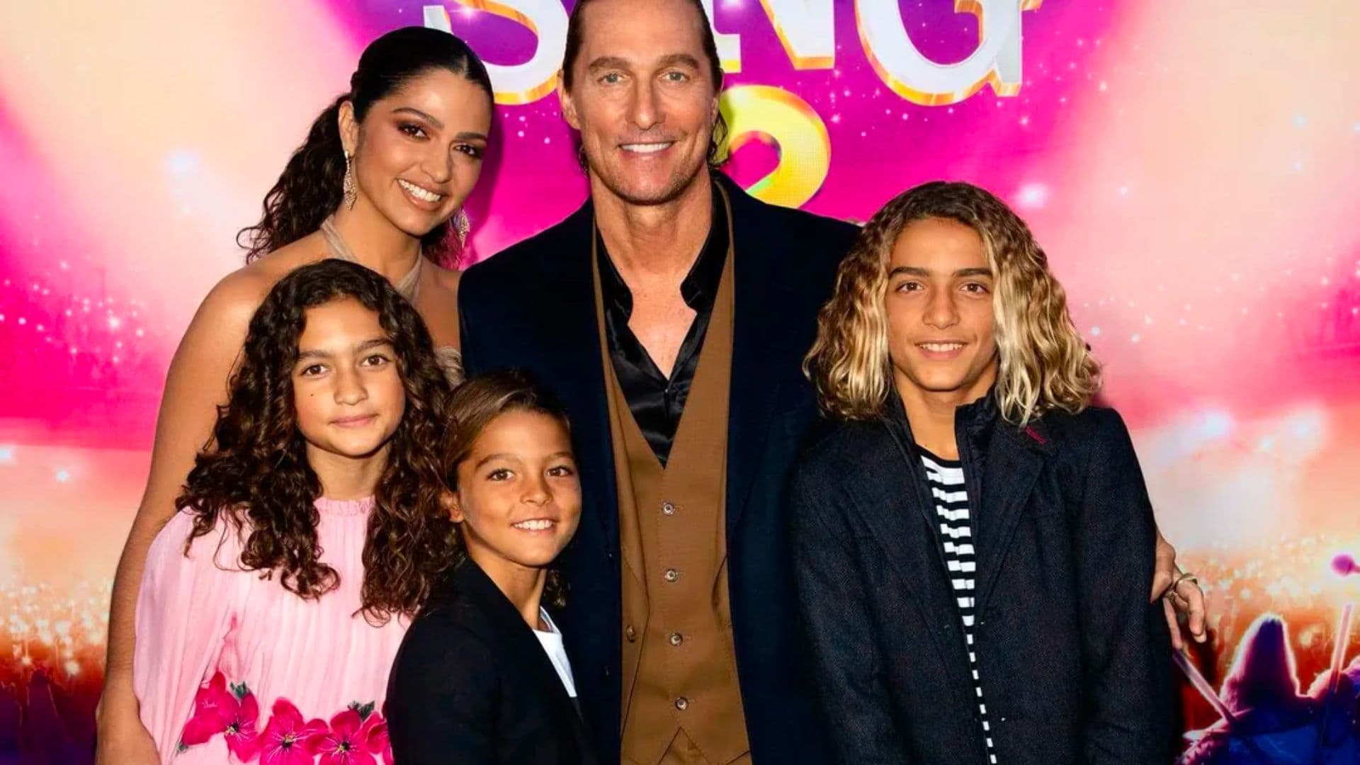 Matthew McConaughey e sua família em evento