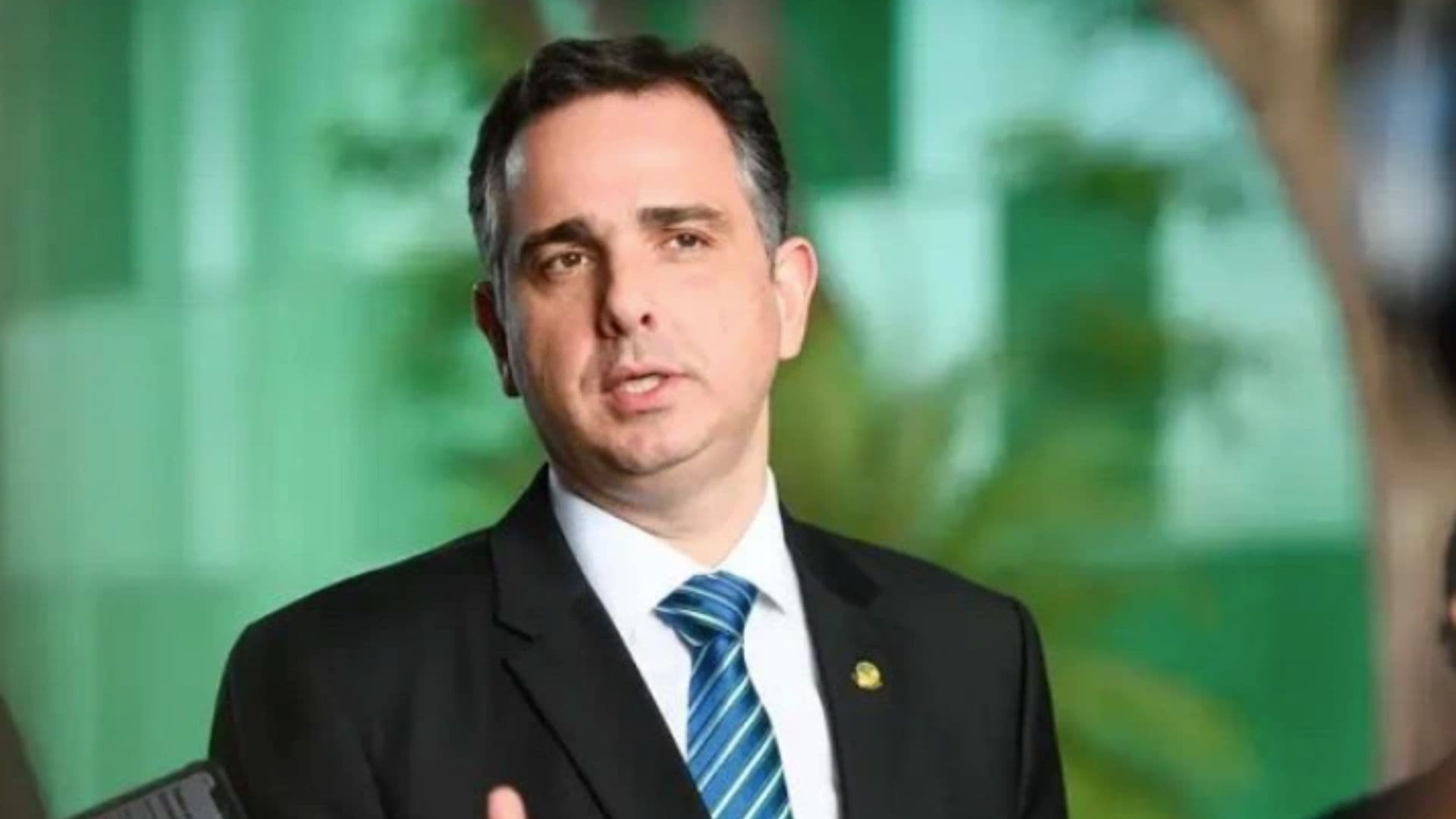 Presidente do Senado, Rodrigo Pacheco, discursa