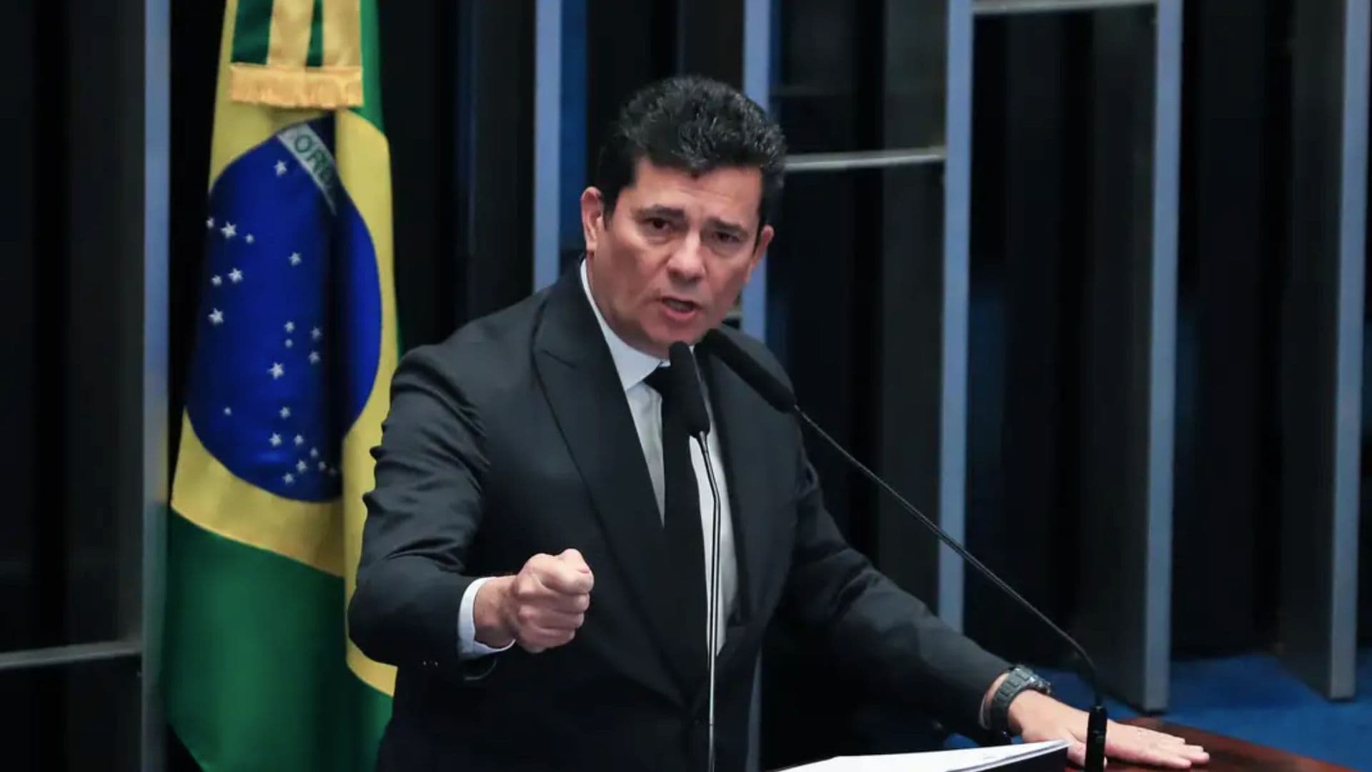 Sérgio Moro discursa no Senado