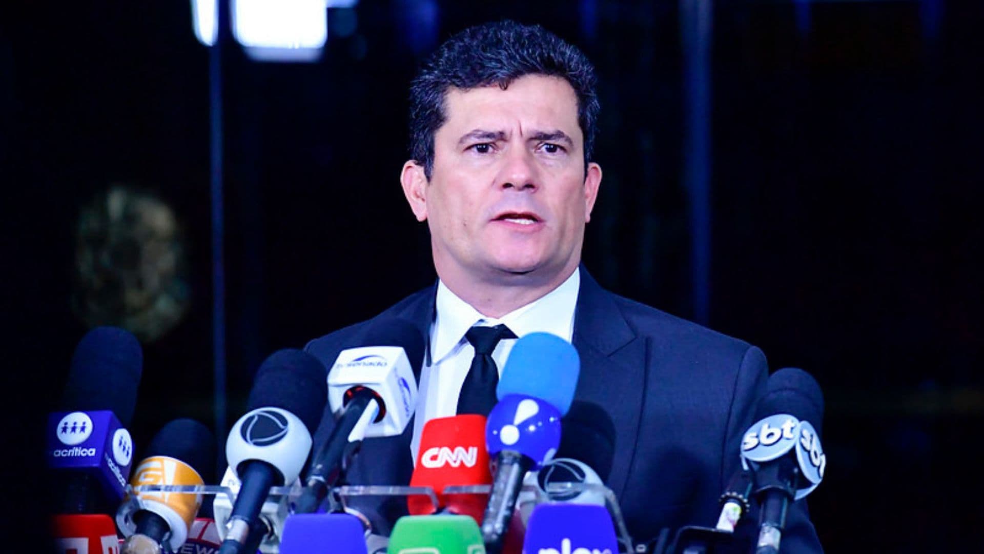 Sergio Moro em coletiva de imprensa