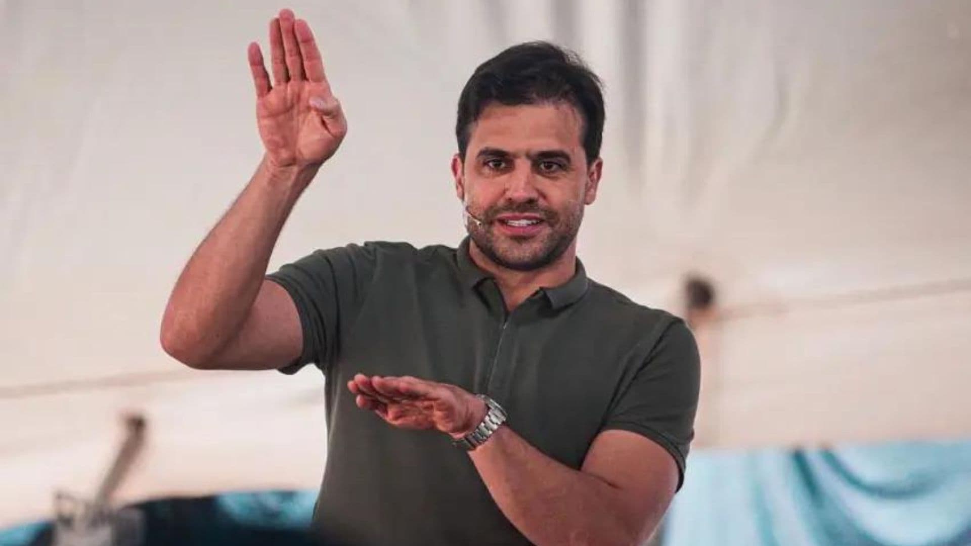 O empresário e influenciador Pablo Marçal em uma de suas palestras