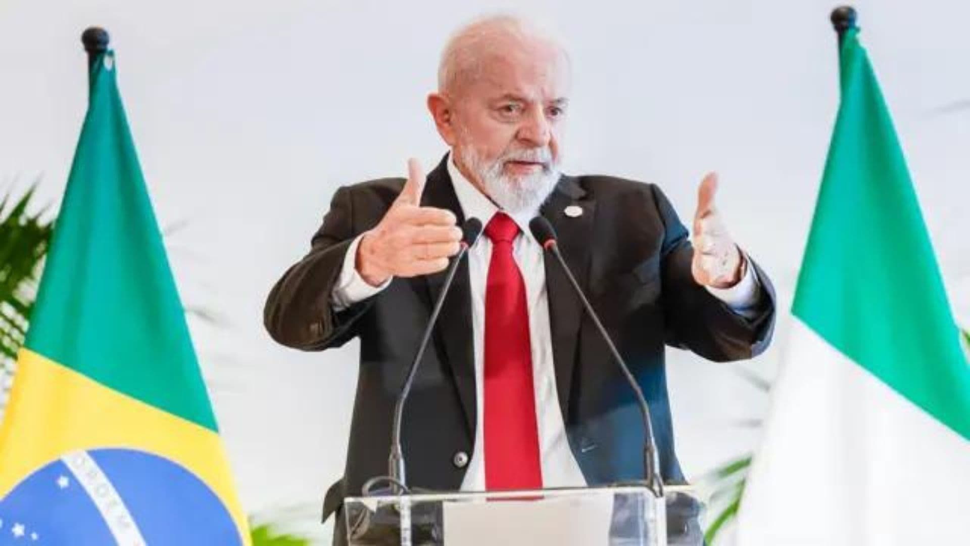 Lula no momento em que falou sobre o PL 1904/24