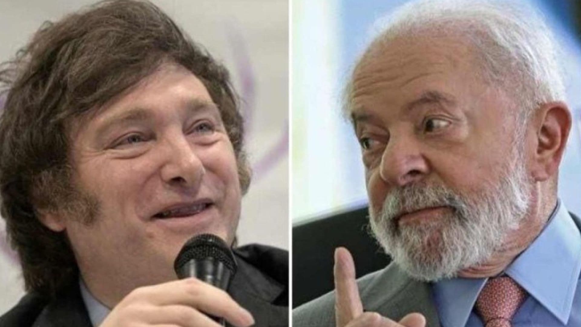 Os presidentes Jair Bolsonaro e Javier Milei.
