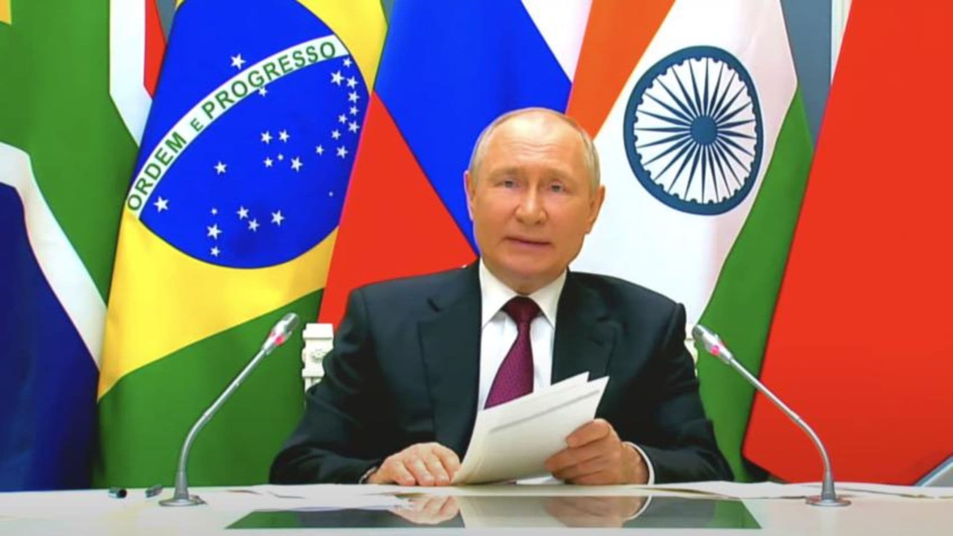Vladimir Puttin, em encontro do Brics