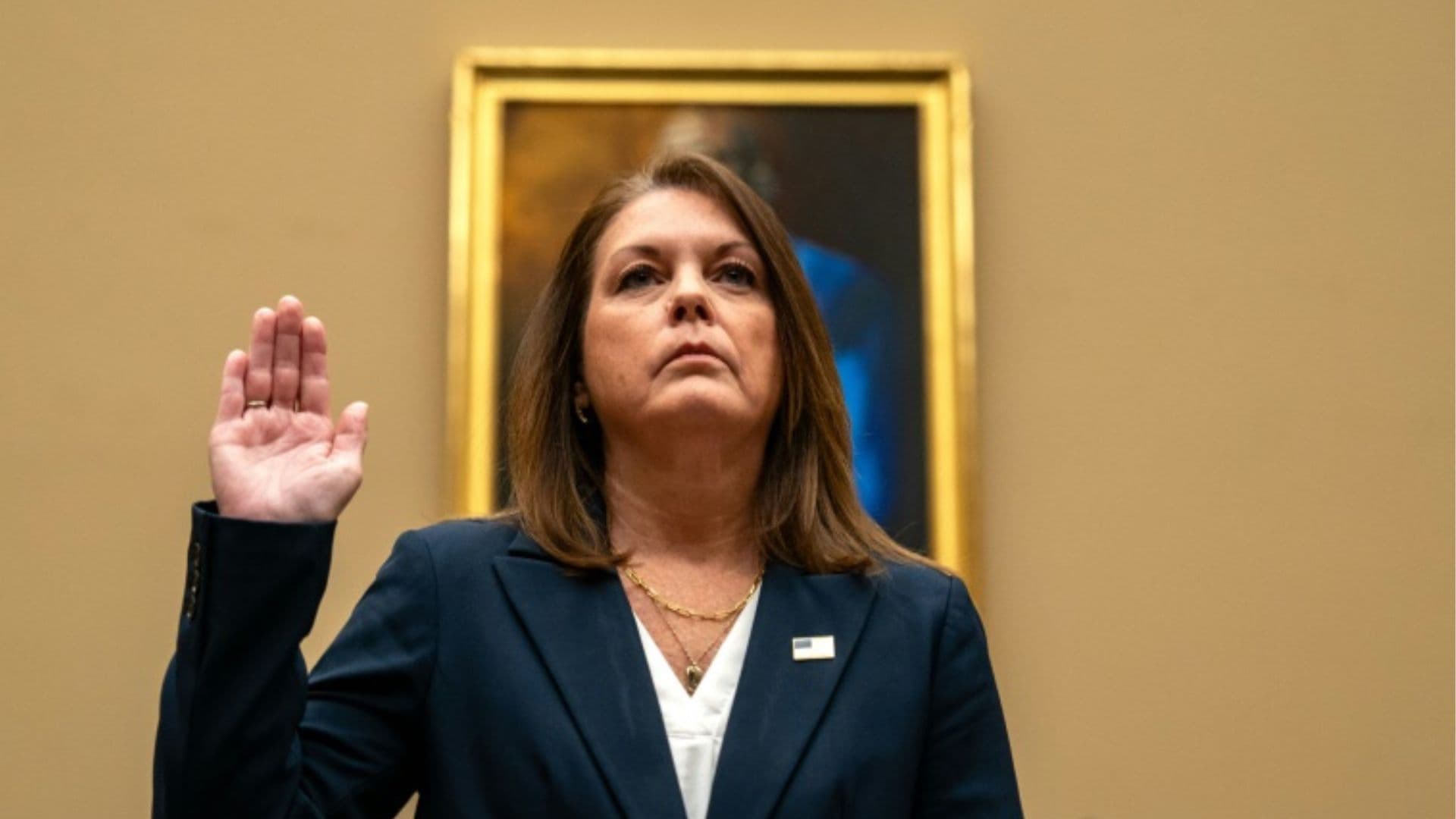 A diretora do Serviço Secreto dos Estados Unidos. Kimberly Cheatle