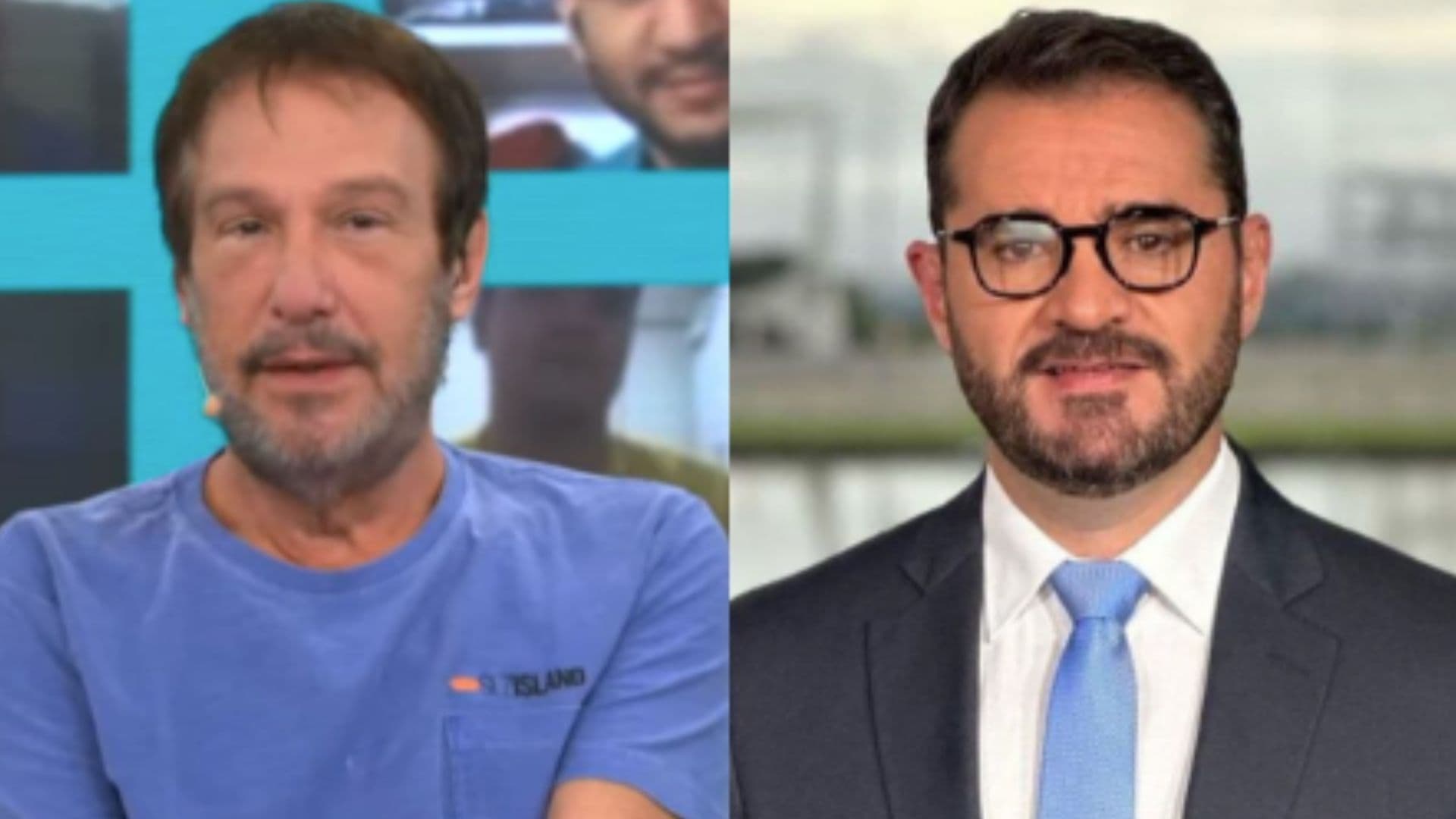 Emílio Surita a esquerda e Marcelo Cosme a direita