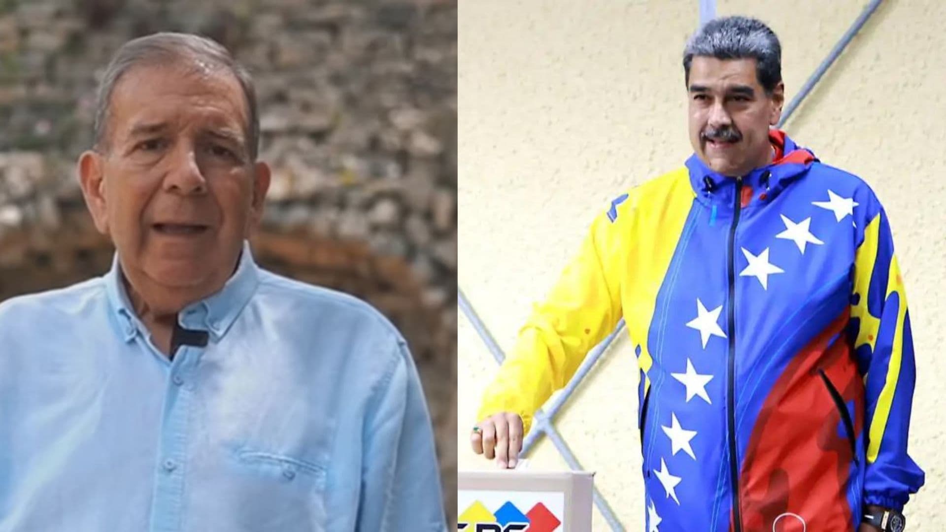 O candidato da oposição, Edmundo González Urrutia, e o atual ditador da Venezuela, Nicolás Maduro.