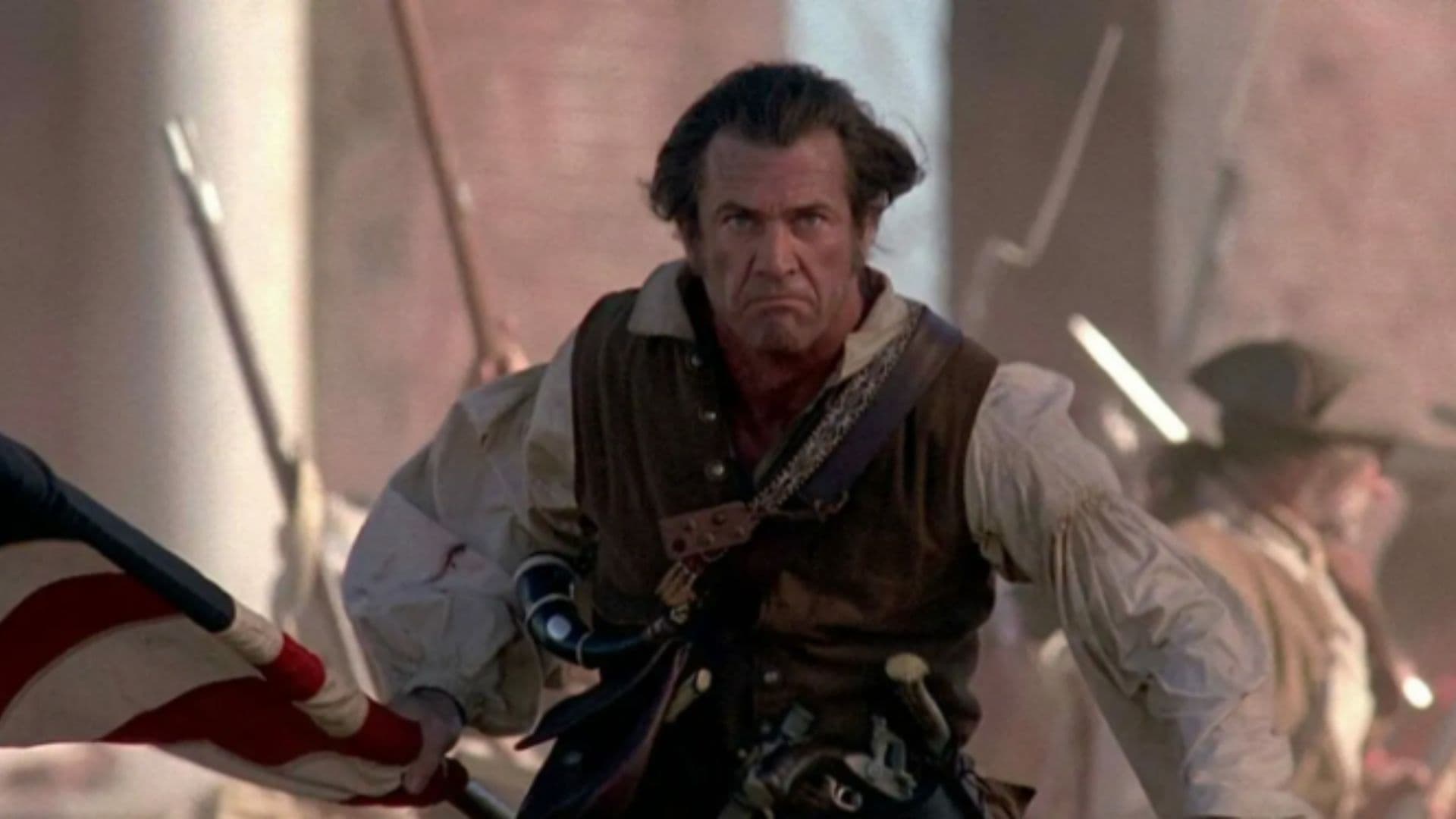 Mel Gibson em cena de O Patriota - 2000