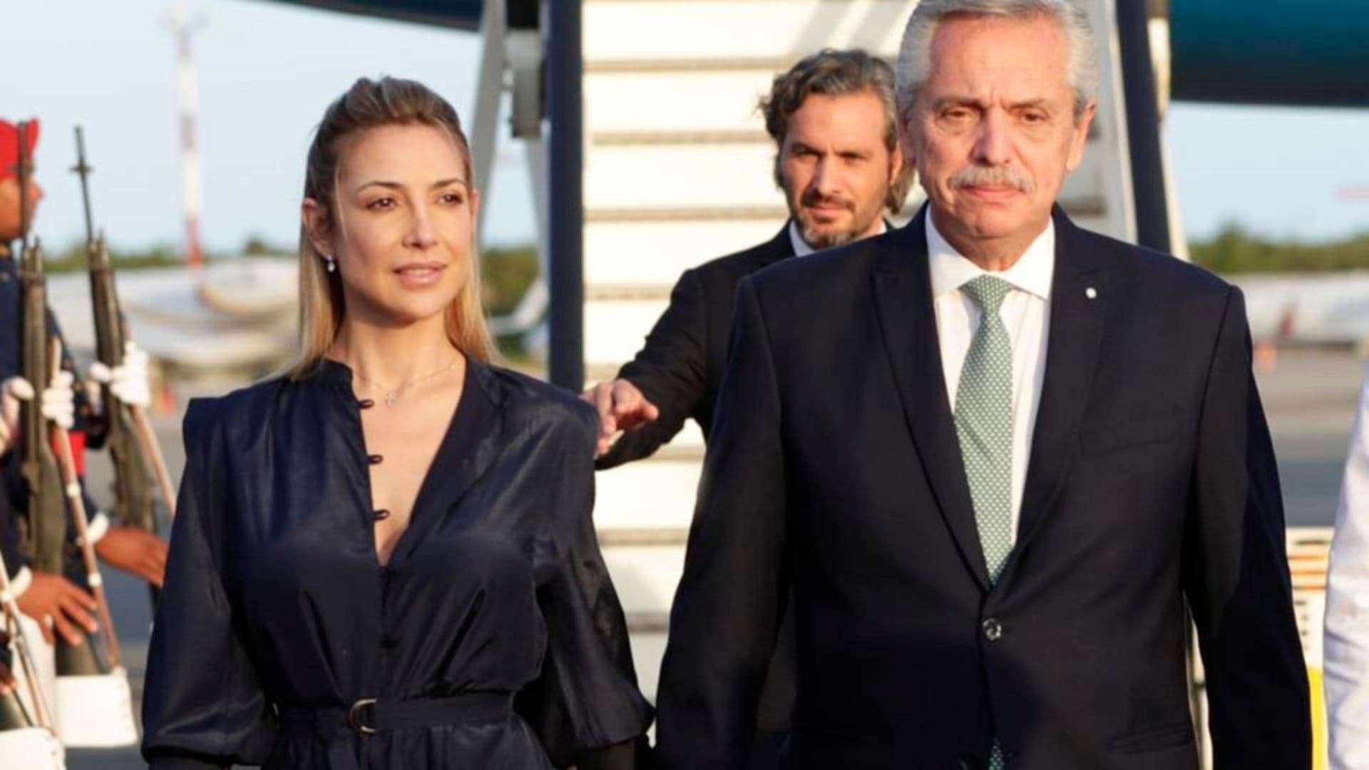 O ex-presidente da Argentina, Alberto Fernández, e a ex-primeira-dama, Fabíola Yañez.