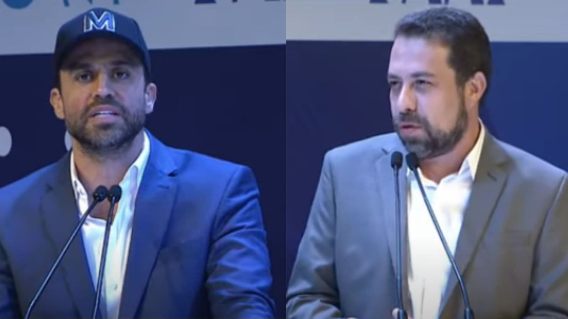 Boulos e Marçal no debate do Estdão