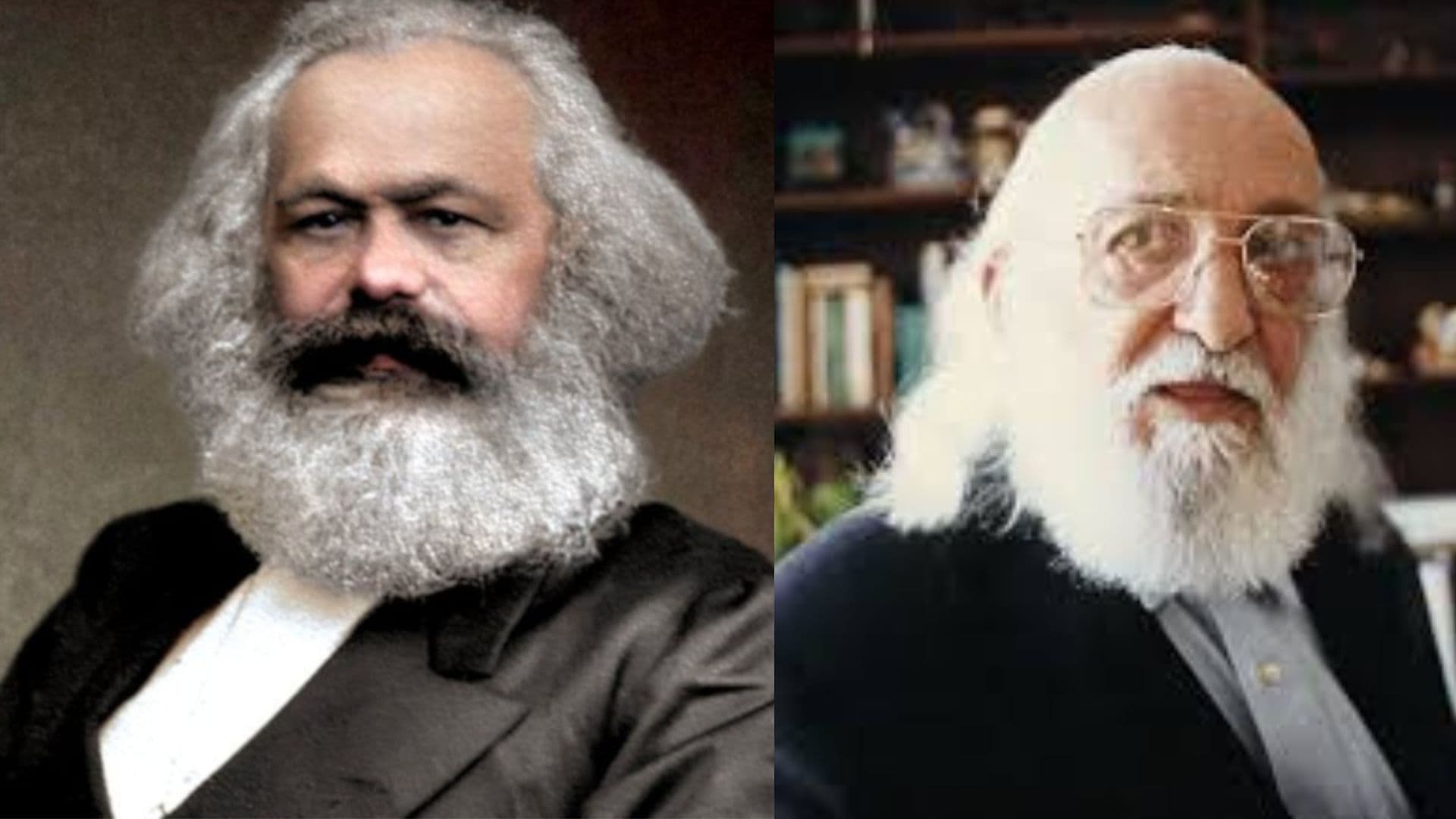 Os intelectuais Karl Marx e Paulo Freite
