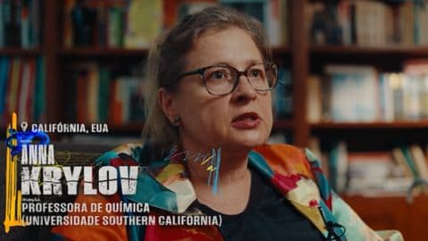 Anna Krylov durante entrevista à Brasil Paralelo para o documentário Unitopia
