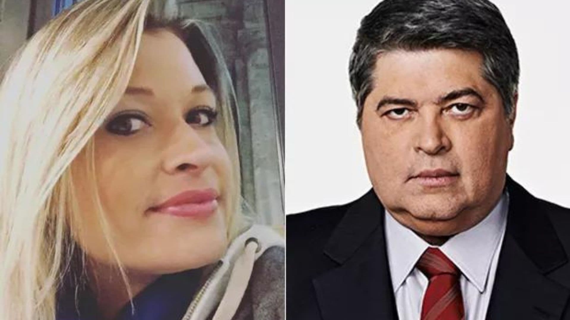 A ex-repórter da Band Bruna Drews e o apresentador José Luiz Datena