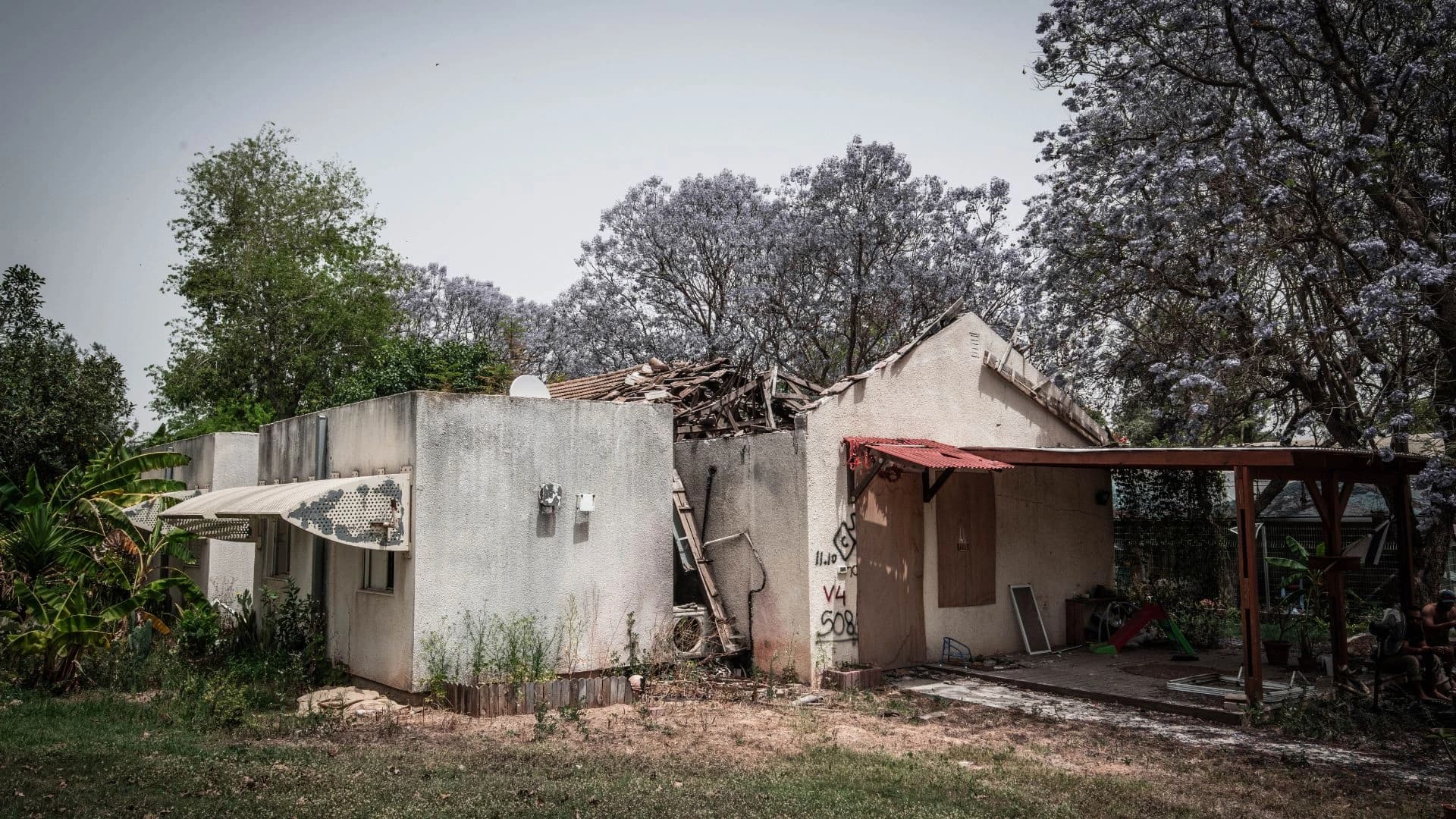 Casa metralhada em Israel