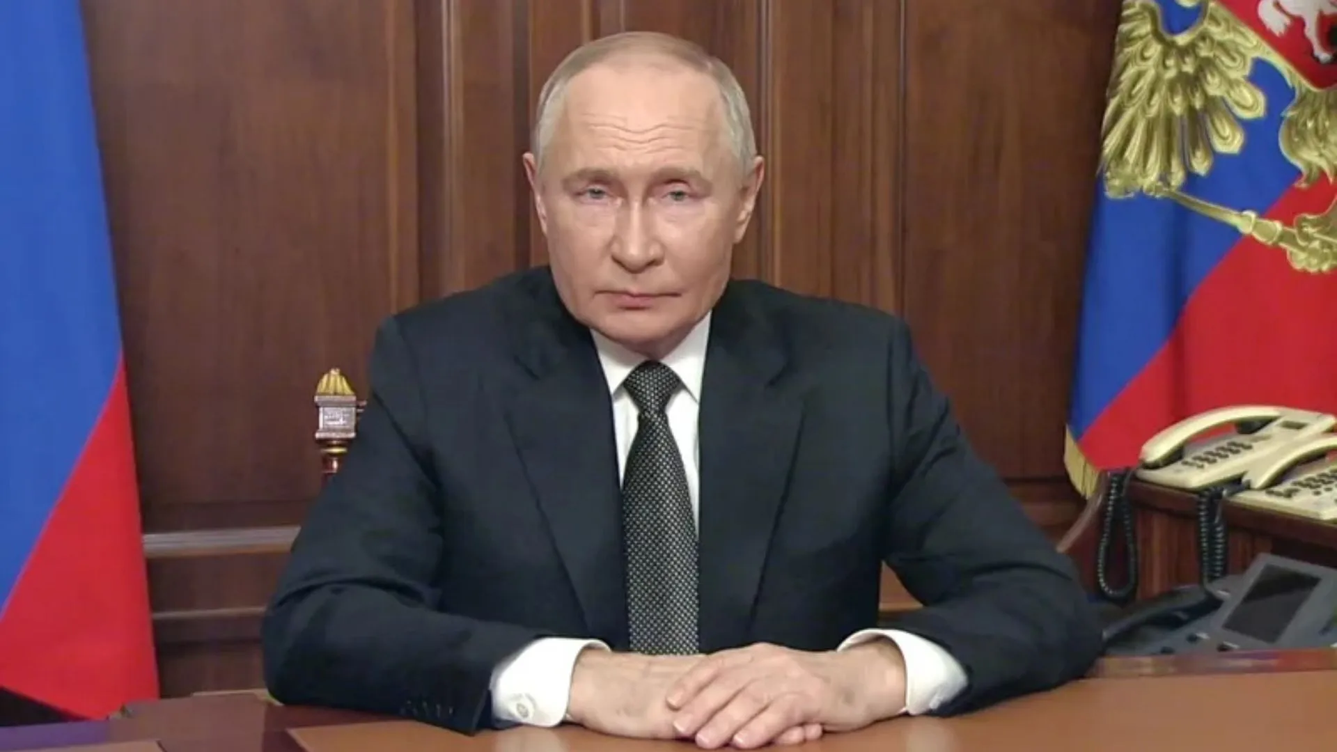 Putin durante a declaração