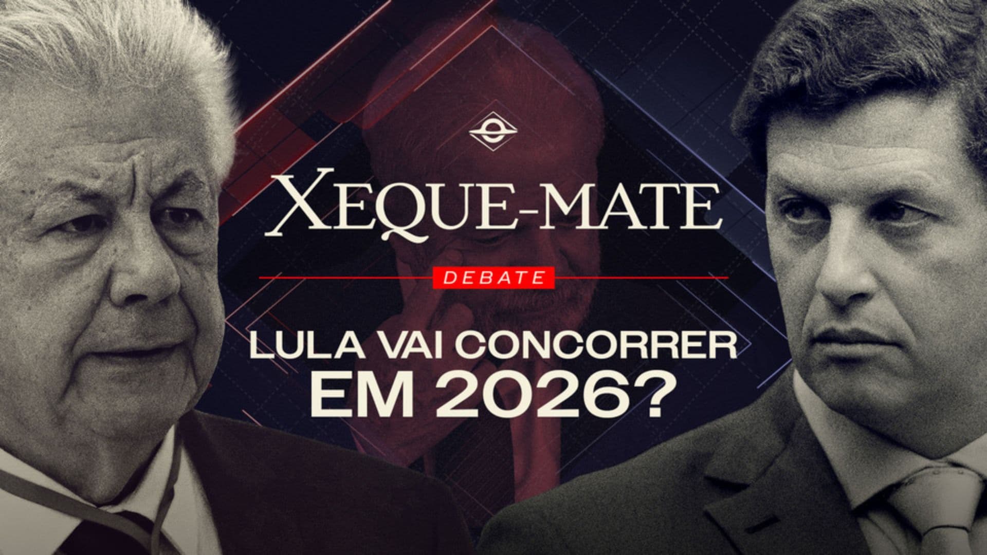 De um lado, Arlindo Chinaglia. Do lado oposto, Ricardo Salles. Ambos no programa Xeque-mate da Brasil Paraleo.