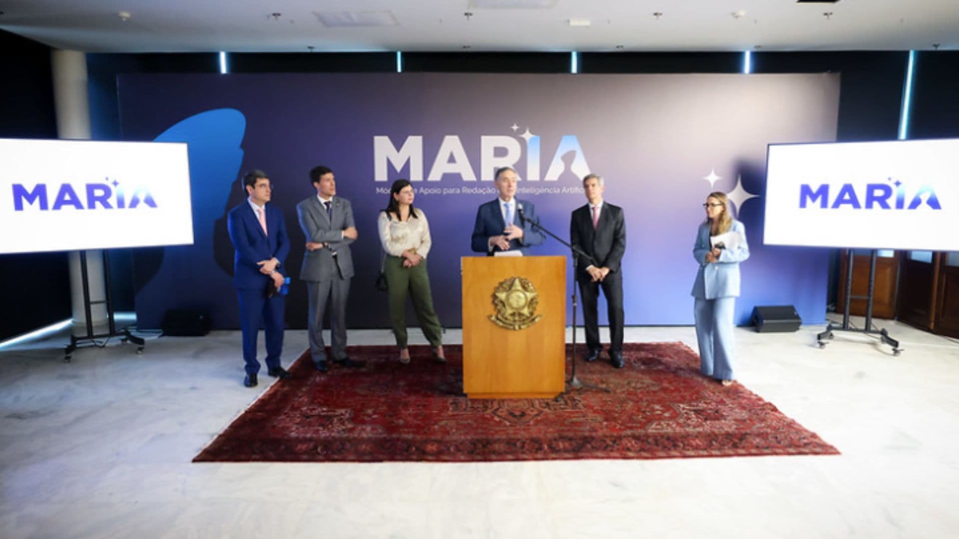 A primeira IA generativa do STF promete otimizar o trabalho do órgão. Licitação contou com o apoio da Microsoft. Foto mostra o lançamento no dia 16 de dezembro.