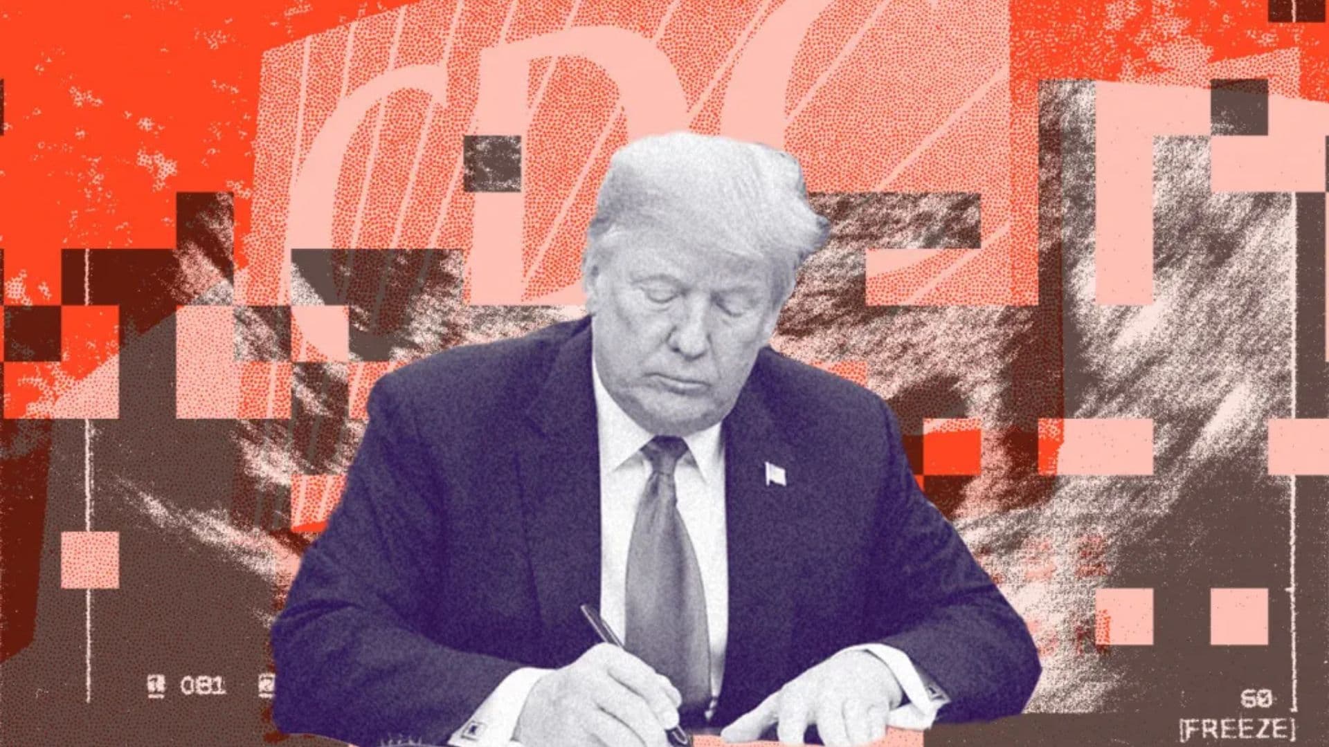 Saiba o que Trump Pensa do aborto. Foto Ilustração de Gabriel Hongsdusit, CalMatters