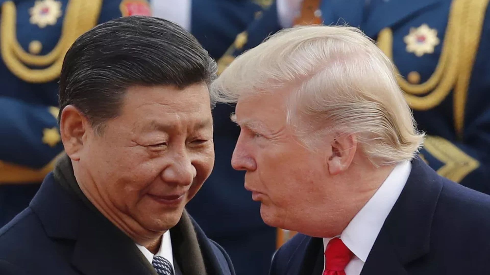 Xi Jinping e Trump se encontrando pessoalmente.