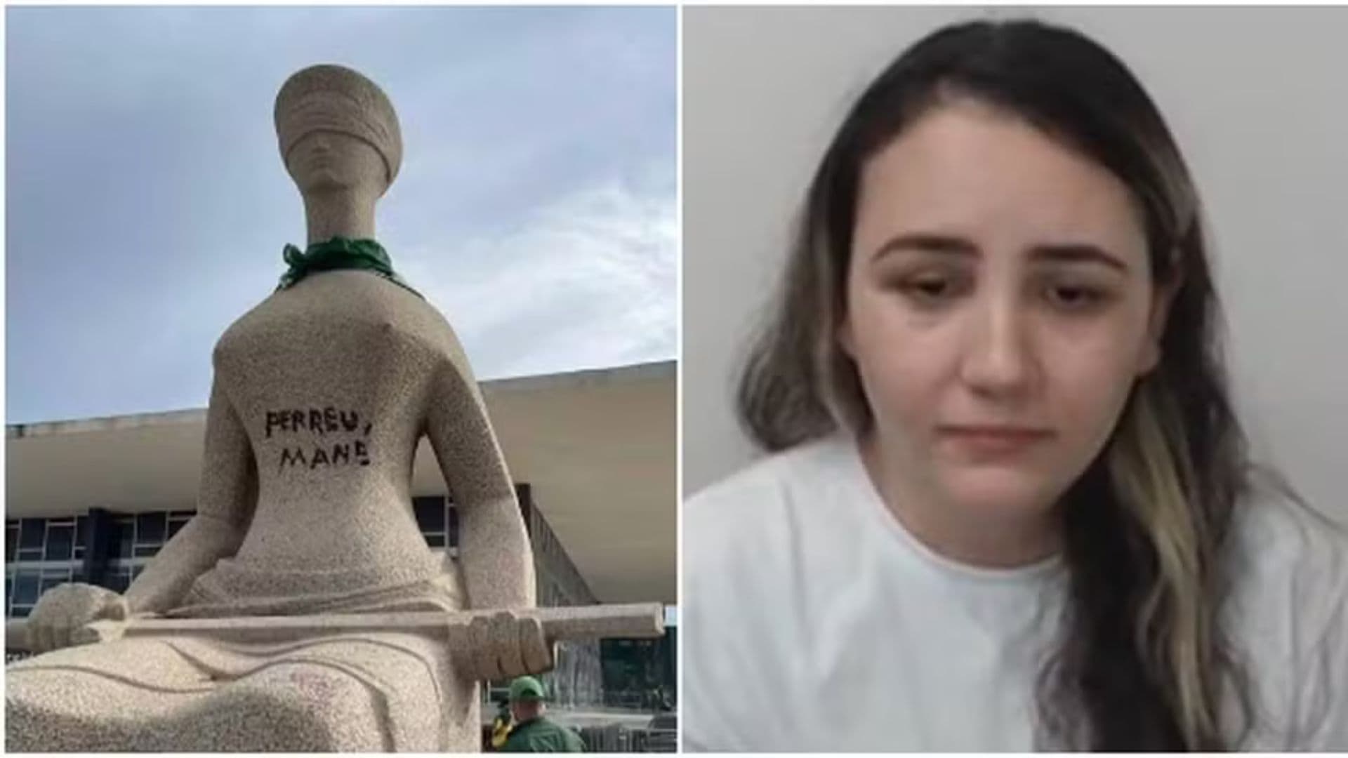 A cabelereira Débora Rodrigues, presa pelos atos do 8 de janeiro