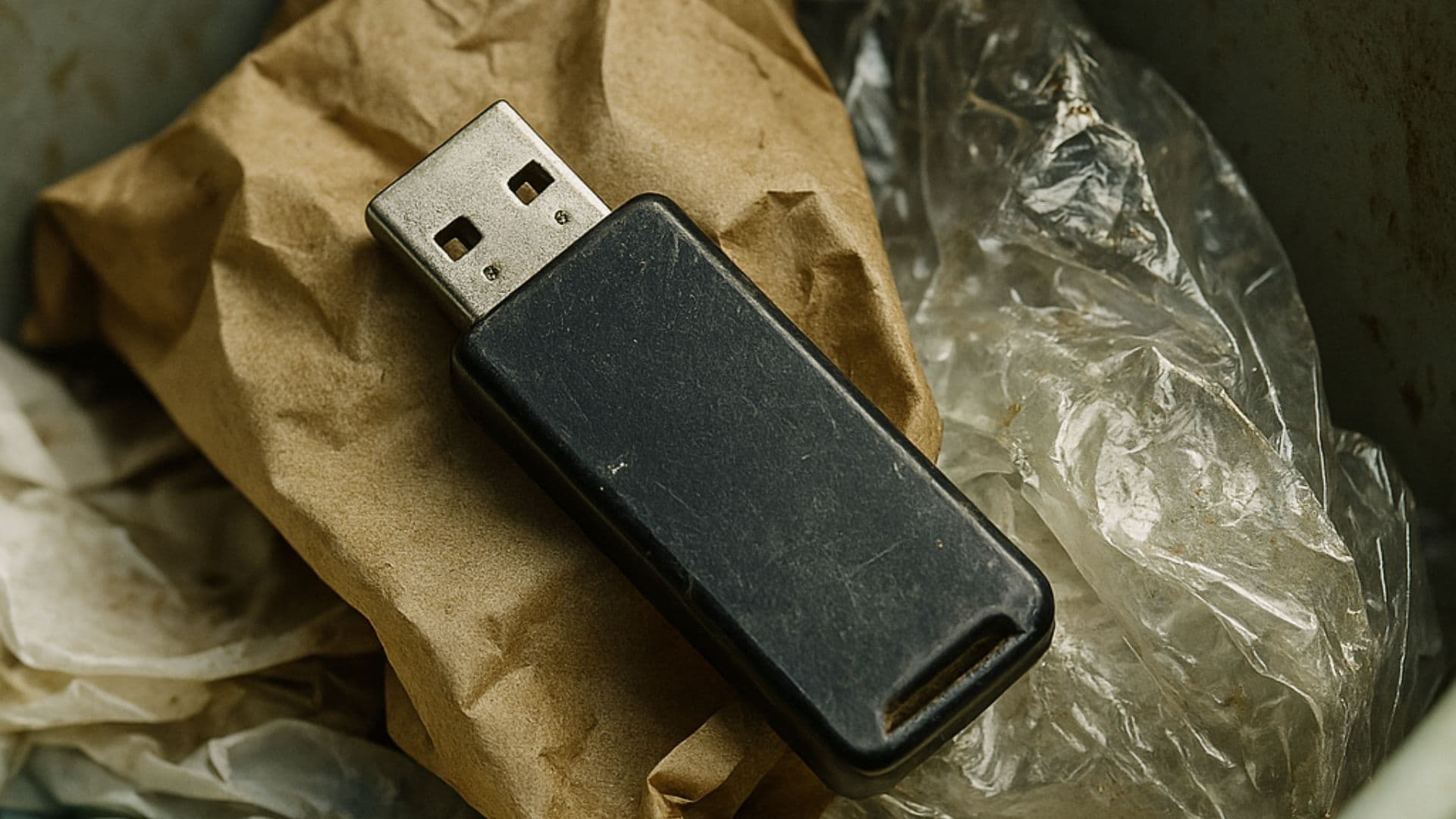 Pen drive é jogado no lixo com milhões de reais em bitcoin.