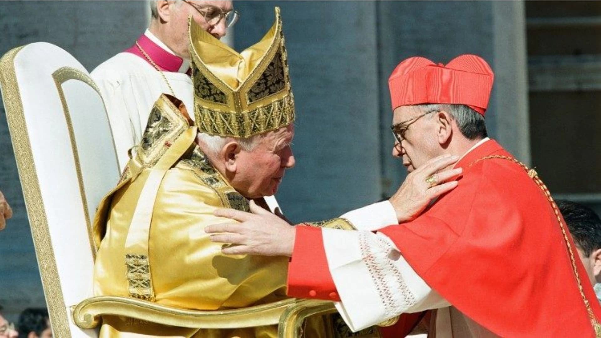 São João Paulo II e o Cardeal Bergoglio
