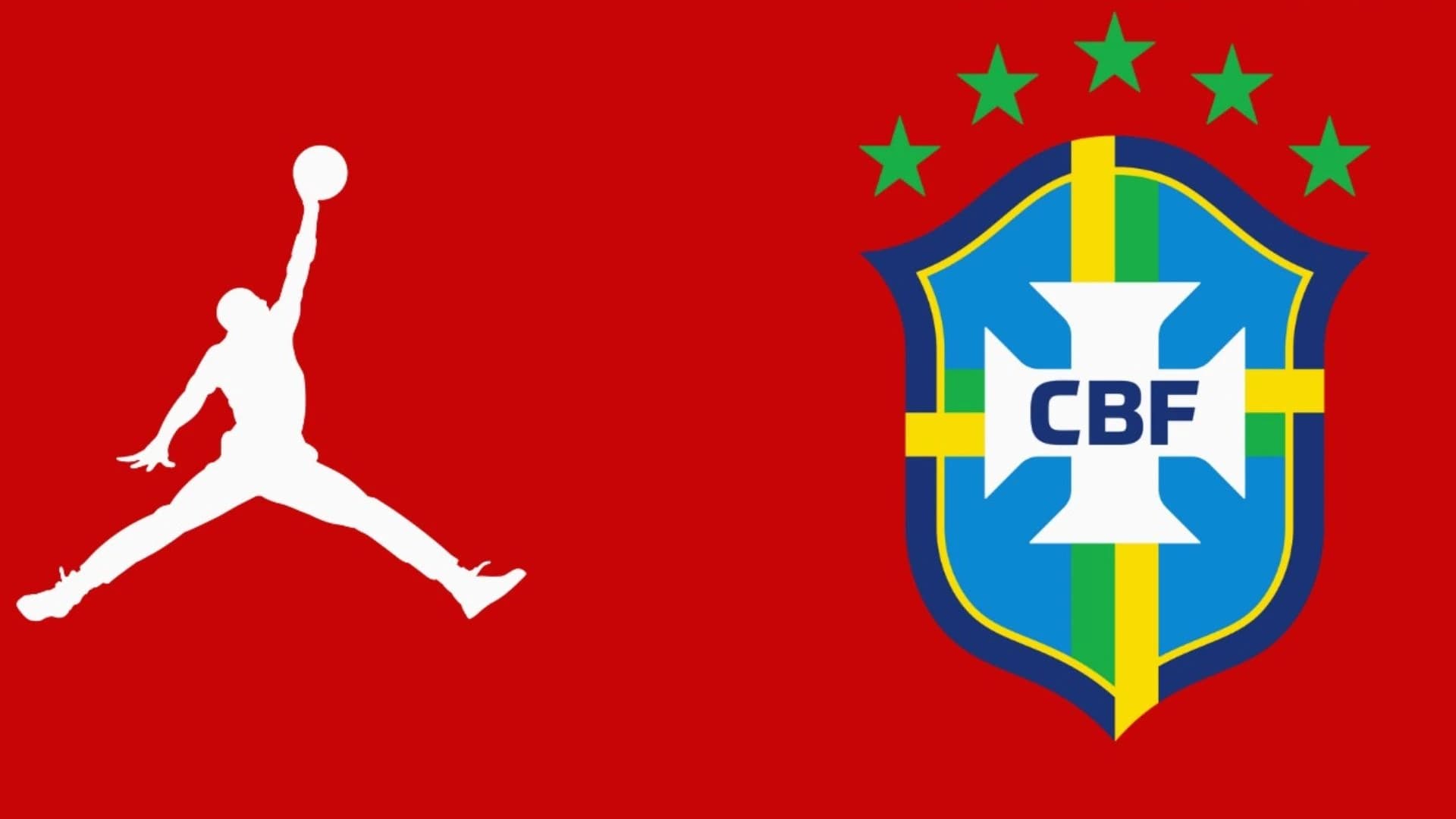 escudo da seleção e simbolo da marca Jordan