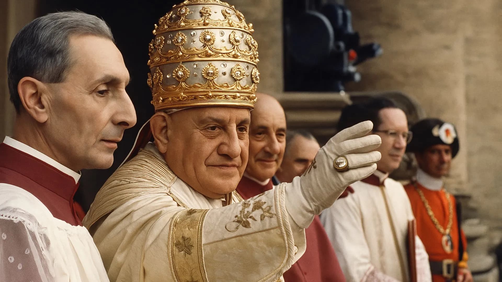 Papa João XXIII saudando o povo na basílica de São Pedro