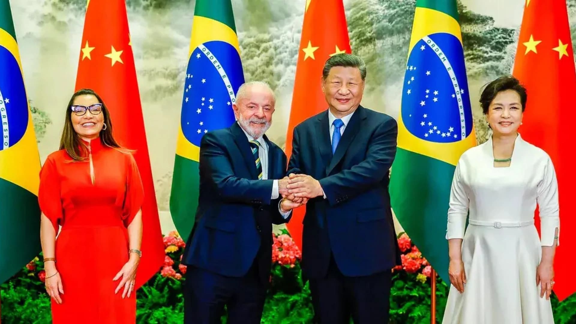 Lula e Janja em encontro com Xi Jinping