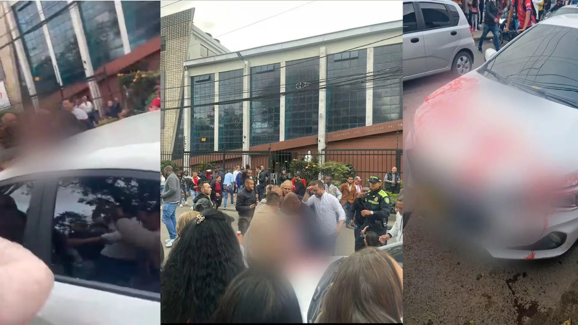 Imagens de Miguel Uribe após ser baleado