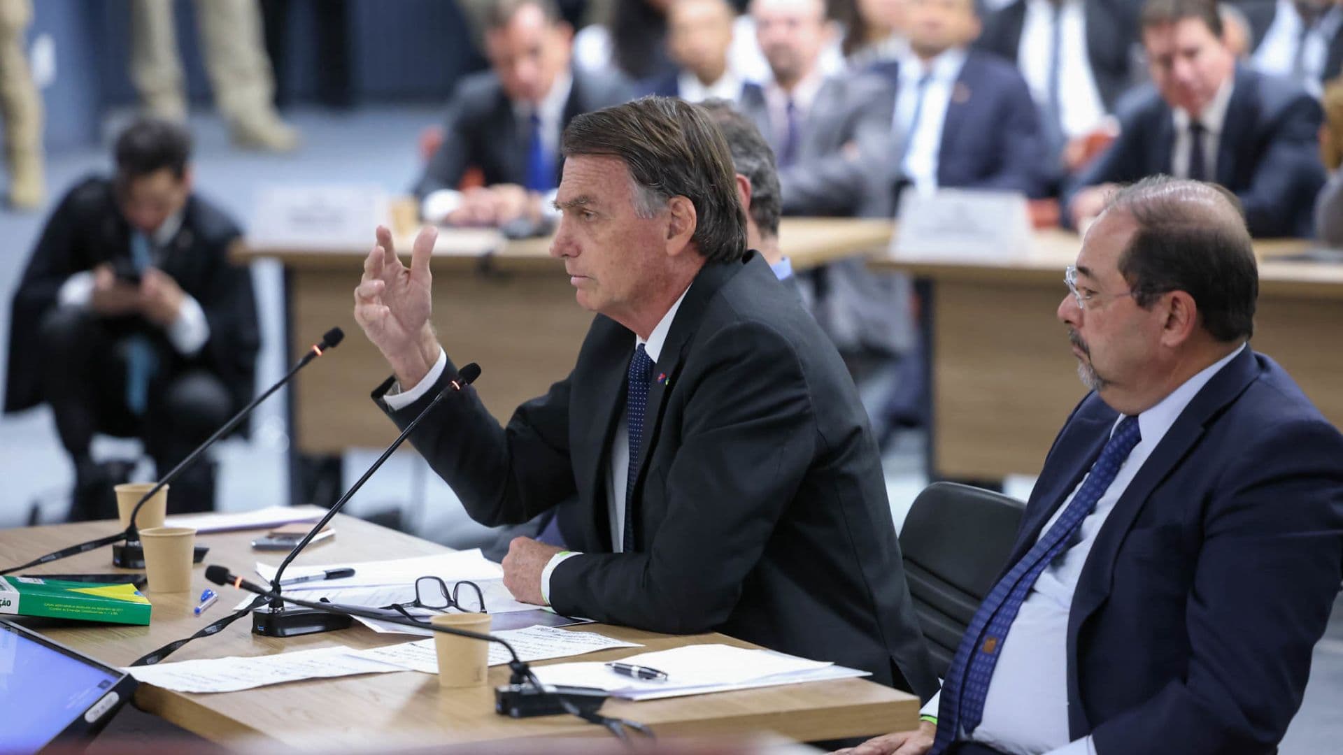 Bolsonaro durante depoimento no STF.