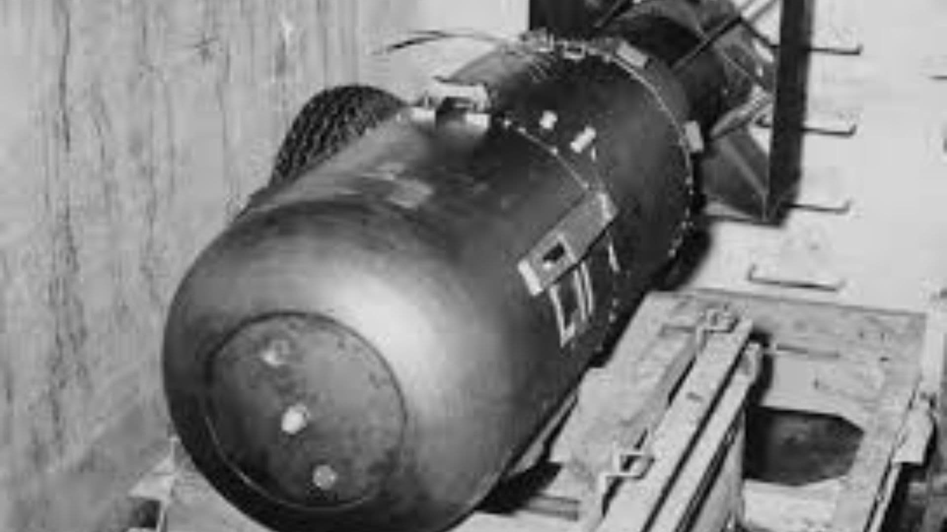 Imagem de uma bomba nuclear.