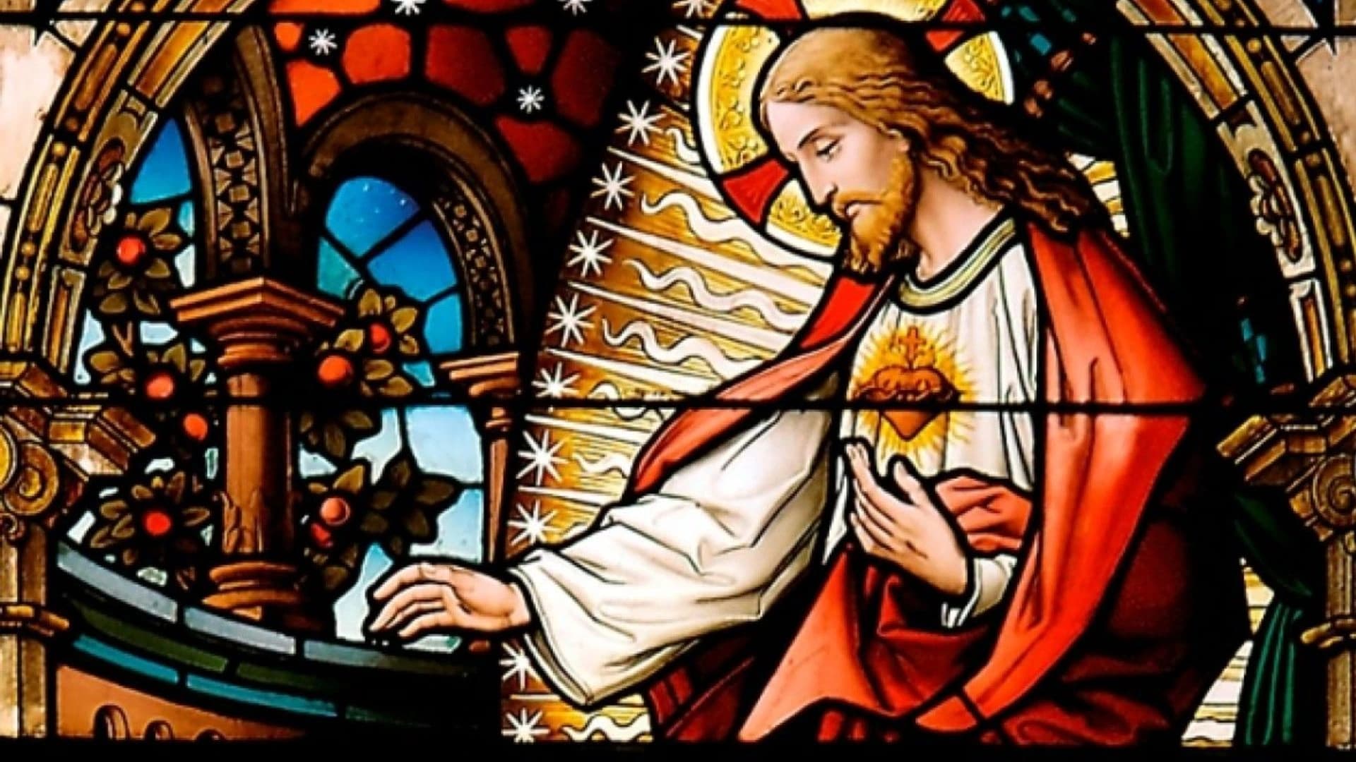 Vitral com imagem de Jesus