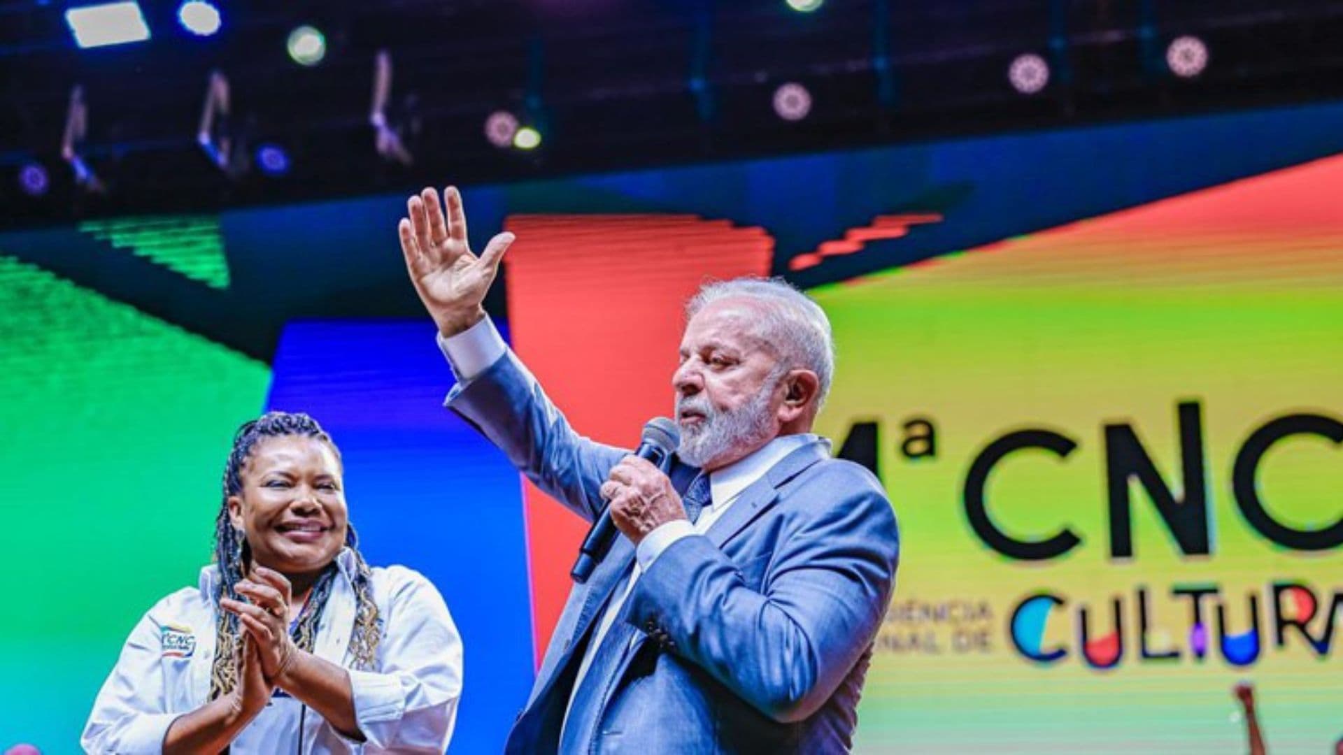 Lula durante um evento cultural.