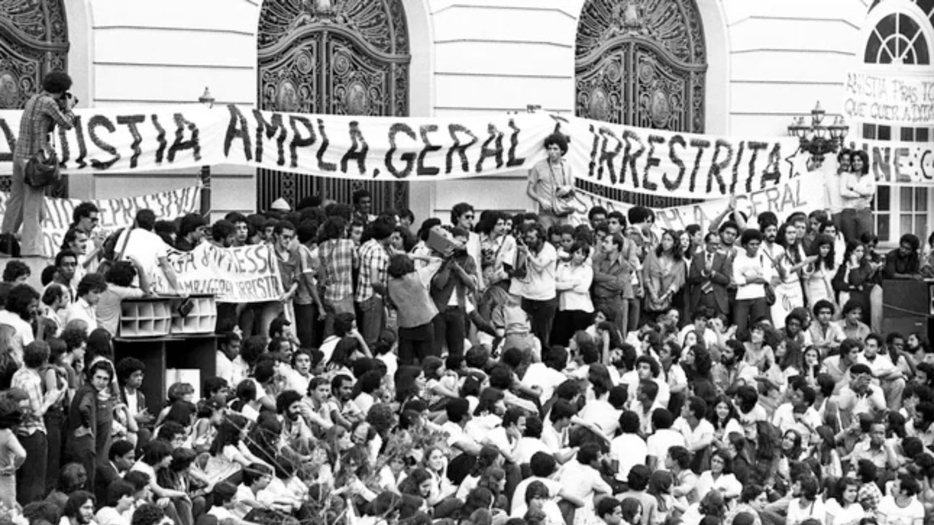 Manifestação pró-anistia em 1979.