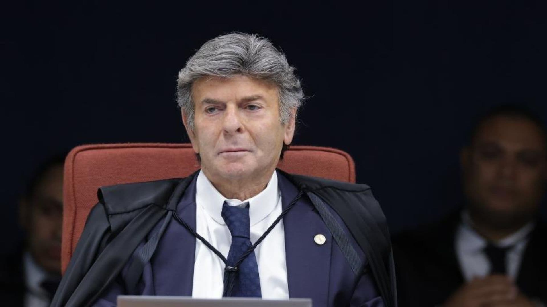 Fux durante julgamento de Bolsonaro. Ministro defendeu anulação do julgamento de Bolsonaro