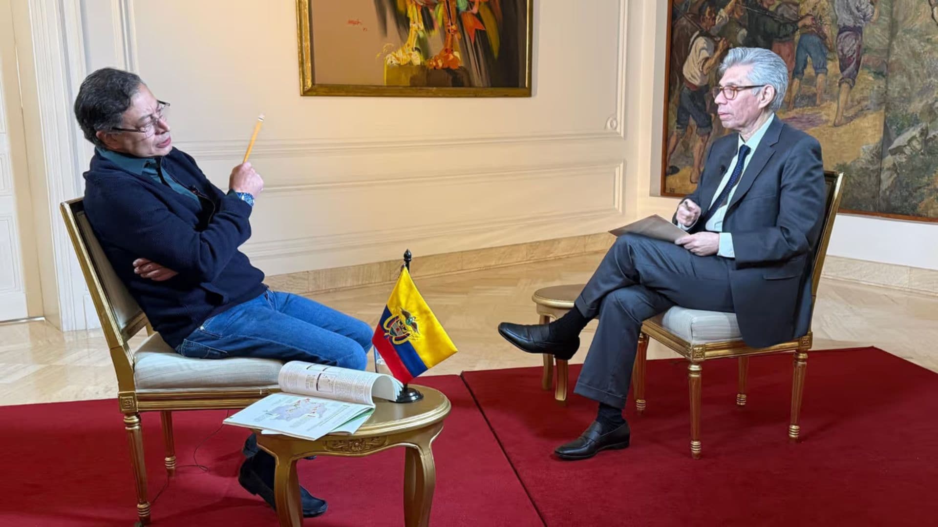 Presidente da Colômbia Gustavo Petro em entrevista com Daniel Coronell