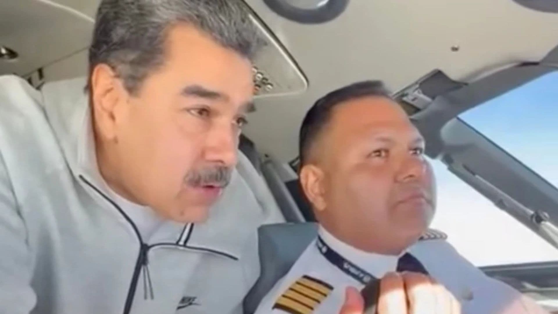 Nicolás Maduro com seu piloto Bitner Villegas