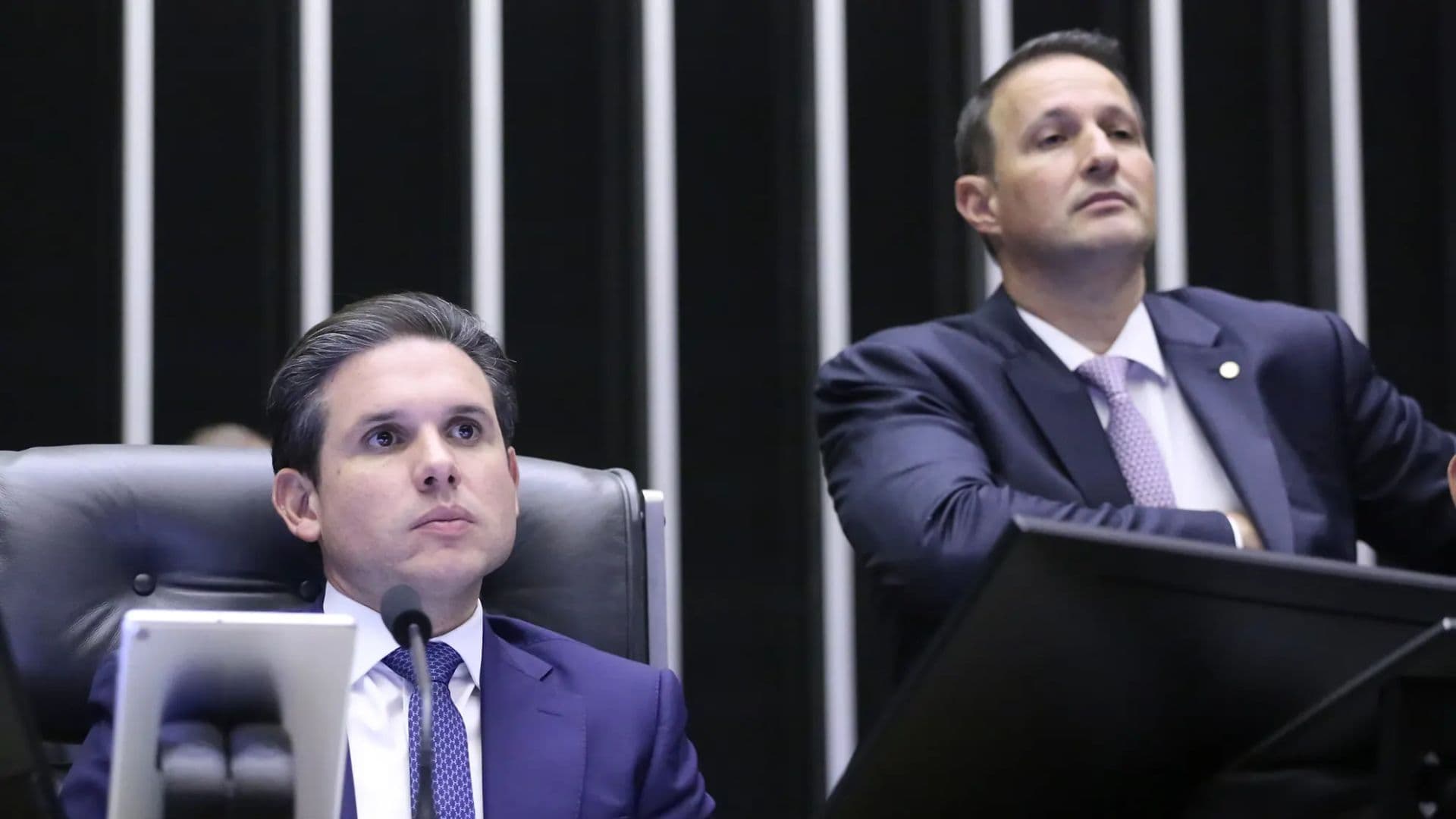 Hugo Motta e Capitão Derrite