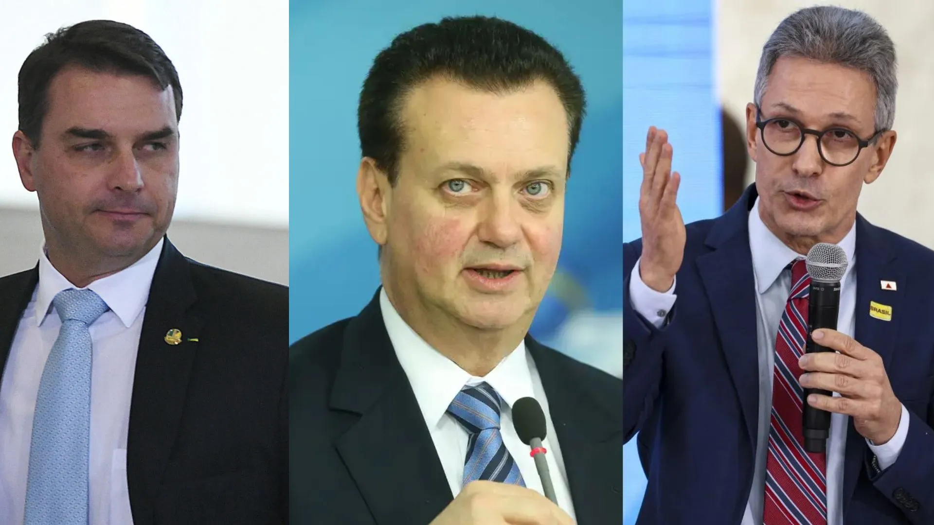 Flávio Bolsonaro, Gilberto Kassab, Romeo Zema